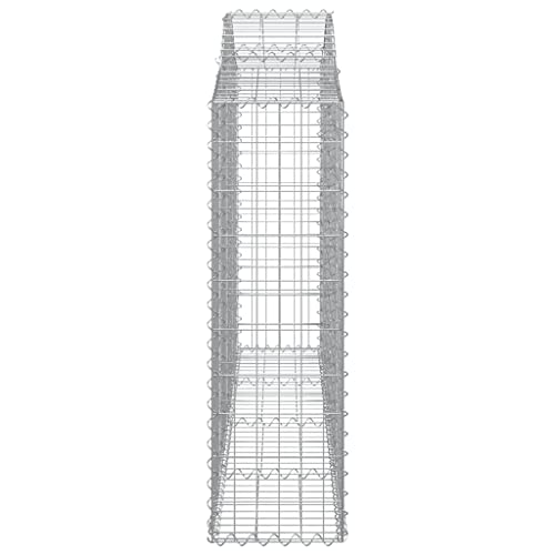Arched Gabion Baskets 4 pcs Galvanized Iron White Black Other