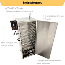 WYDDDARY Commercial Electric Smoker Grill 110V, 9-Rack Vertical Meat Smoker