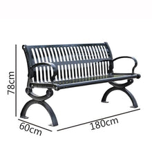 yinxx240708 Heavy-Duty Outdoor Benchs 59" Outdoor Garden Bench Patio Park Bench, Metal Frame Furniture Porch Yard Lawn Deck Slatted Seat for Park, Yard & Porch(Large)