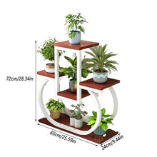 ZOCWJK Creative 4 Tier Plant Stand Indoor, Multi Layered Iron Flower Pot Racks for Plants Multiple, Large Metal Tall Curved Oval Plant Shelf,