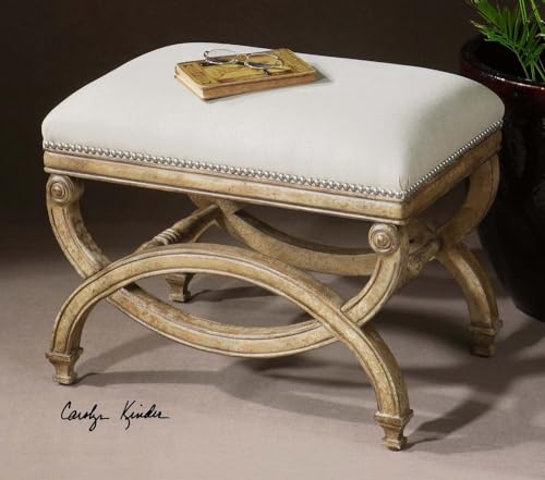 Uttermost Karline Small Bench 23 Inch Champagne Silver Nail