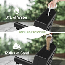 120 Lbs Heavy Duty Patio Umbrella Base With Rolling Wheels & Pull Handle, Rust Resistant Windproof Stable Outdoor Umbrella Stand, Easy Mobility Umbrella Weight Base For Patio Terrace Poolside