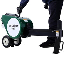 HMKJHL Double Flywheel Electric Log Splitter Log Splitter Electric Portable 10 Ton hotizontal 2HP 16A Electric firewood Splitting Machine,Send Goods from Local Warehouse,Fast delivery