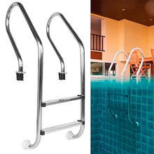 Stainless Steel Reverse Bend in-Pool Ladder for Above Ground Pools 2-Step Pool Step Ladder for Above Ground Swimming Hot Tub Bathtub Sauna or Whirlpool
