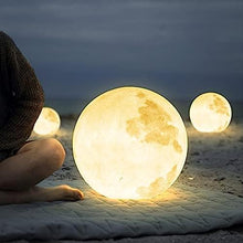 Garden Lights, Outdoor Solar Moon Lamp, Full Moon Lamp, for Balcony, Yard, Lawn, Patio, Solar, 16 Inch