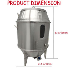 Banfluxion Stainless Steel Gas Oven 2800PA Commercial Barbecue Roaster Beijing Duck & Turkey Roasting Machine with Temperature Display for Chicken, Vegetables & Lamb