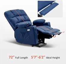 UOPYNE Power Lift Recliner Chair with USB Charge Port, Comfortable Lounge Electric Recliner Sofa for Living Room, Heavy Duty Leather Reclining Chair with Cup Holders, Side Pockets