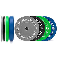 OneFitWonder Bumper Plate Sets Virgin Rubber with Steel Insert - Crossfit, Olympic Weightlifting, Strength Training Equipment (190)