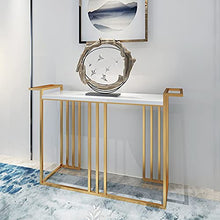 Axdwfd Console Table Solid Wood Porch Hall Decoration Table Aisle Side Table Metal Sofa Table