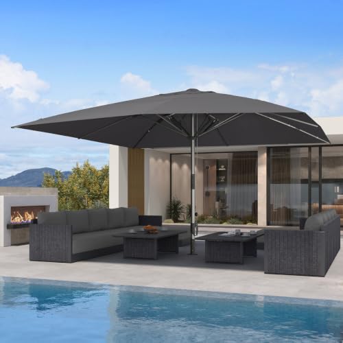 OROTLECT Outdoor Patio Umbrella Aluminium Market Umbrella Table Umbrella