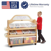 Jonti-Craft STEAM Multimedia Cart Natural Wood