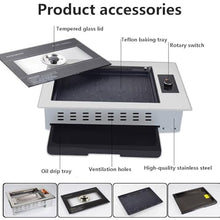 XYWGBMS Electric Smokeless Grill | High-Power Rapid Heating | Korean-Style Infrared BBQ with Heat Dissipation System | Perfect for Indoor Cooking,Multicolor
