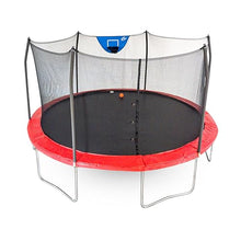 Skywalker Trampolines 12-Foot Jump N’ Dunk Trampoline with Enclosure Net Red