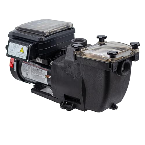 Rx Clear 1.65 THP Variable Speed Inground Pool Pump | Energy Efficient, Dual Voltage 115/230V | 4-Speed, Quiet TEFC Motor | Large Strainer Basket | 1.5" Ports for In-ground Swimming Pools