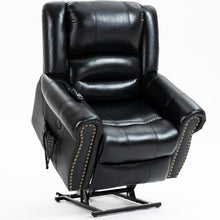 HTERWQEA Dual Motor Leather Power Lift Recliner Chair with Massage, Heat