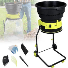 DHMYYXGS Electric Leaf Mulcher/Shredder,Wood Chipper Electric,Forestry Mulcher,Lawn Sweeper,Mulch up to 55gal per Minute,15amp 8400rpm Motor for 18∶1 Reduction Ratio Powercord×50m
