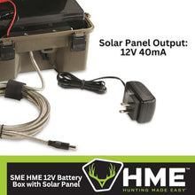 Stealth Cam HME Trail Camera 12V Solar Power Bundle with 6X Accessories