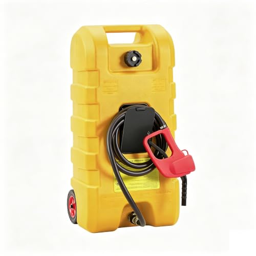 JustSmart 15 Gallon Portable Fuel Caddy with Wheels - Yellow