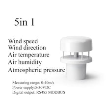 Mini-C5H Mini 5 Elements Compact Weather Station RS485 Ultrasonic Wind Air Temperature and Humidity Sensor Atmospheric Pressure