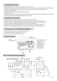 4PRO ATS-125A-4P-iRC Automatic Transfer Switch, 125A, 230/400V, 50Hz, 60Hz