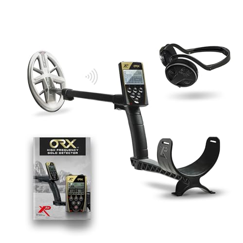 XP Metal Detectors ORX - Specialized in Gold Hunting - with WSAUDIO Wireless Headphones, Elliptical HF Coil (9.5x5) up to 50kHz, Remote Control, and S-Telescopic stem (ORX-ELLHFRCE + WSAUDIO)