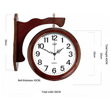 ERTTGWGF Outdoor Garden Double Sided Clock, Station with Vintage Antique-Look Wall-Mounted for Indoor Garden Beautiful Scenery