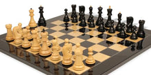 The Chess Store Zagreb Series Chess Set Ebonized & Boxwood with Black & Ash Burl Board - 3.25" King