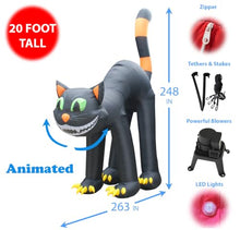 20 Foot Animated Halloween Inflatable Black Cat
