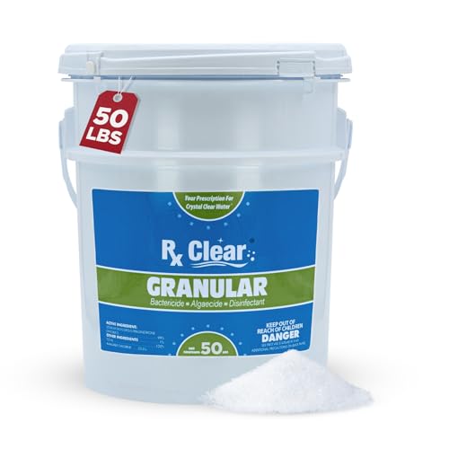 Rx Clear 50 lbs Granular Chlorine for Swimming Pool
