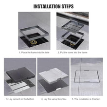 GJZDPMY Stainless Steel Inspection Hatch Cover with Hidden Handle - Invisible Sewer Access for Efficient Drainage System and Stylish Design for Easy Maintenance