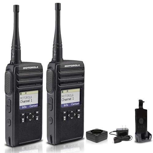 Motorola Solutions DTR700 Digital 2-Way Radio 2-Pack Black