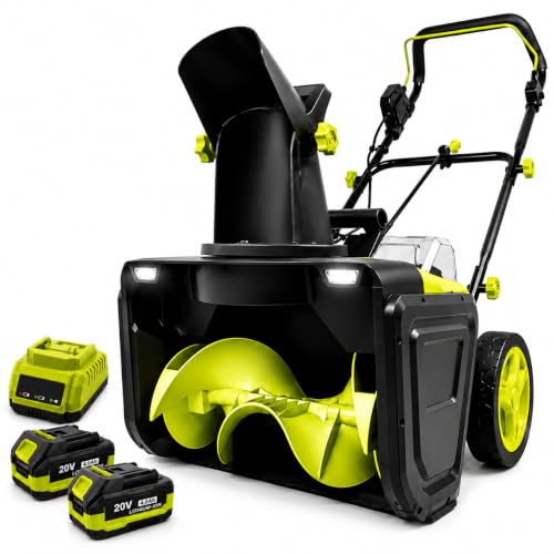 Electric Snow Blower Cordless, 3500W Brushless, 25FT Throw, 40V