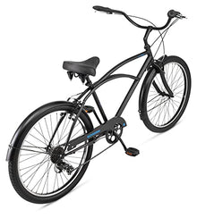 Schwinn Huron Adult Beach Cruiser Bike 26-Inch 7-Speed Black