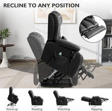Dual Motor Power Lift Recliner Chair for Elderly with Massage, Heat
