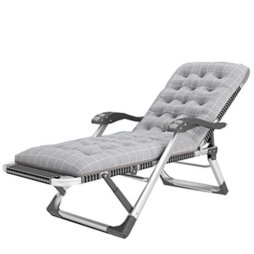CUTPOIY Oversized Zero Gravity Chair Patio Recliners Padded Folding Chair Extra Wide Chaise Lounge for Outdoor Yard Poolside Support Padded Seat & Back, Grey