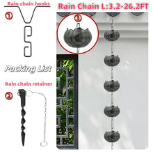DFTDFYXY3.2-26.2FT Rain Chain Outdoor Rain Chains Rain Catcher Chain Aluminum Downspout Catcher Rain Chain Gutter with Fixer and Hook for Window Garden Decorations,Eaves Drainage,Temple,3.6m(11.8ft)