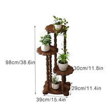 Corner Plant Shelf, 4 Tier Flower Pot Holder, Plant Stand Indoor for Patio Garden Balcony Living Room Corner(Black)