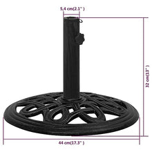 JHNKOJ Umbrella Base Black 44X44X32 Cm Cast Iron