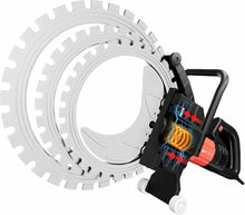 Electric Concrete Saw with Saw Blades, 8900W Toroidal Electric Concrete Cutting Saws, Wet Water Supply, Cutting Depth, Ring Saws Cutter for Slotting Brick