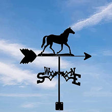 Weather Vane Sailboat Witch Lamb Stainless Steel Direction Indicator Weathercock Weathervane Outdoor Sheds Iron Yard for Garden Patio Yard Ornament Sailboat (Witch Normal) (Horse normal)