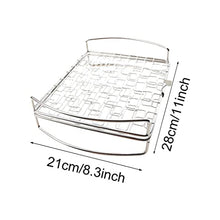 OEKFVCHVZ BBQ Tool Grilling Basket Basting Meat Mat Easy Clean Stainless Steel Vegetables Outdoor Portable