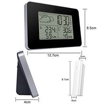 YWMLFZ Digital Atomic Clock Weather Sattion LED Table Clock Temperature Humidity Meter Barometer Desk Watch Alarm Snooze