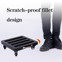 SDVantage Movable Flower Pot Stand Square Flower Pot Mover Planter Pallet Dolly with Wheels,Iron Wrought Rolling Plant Stand Heavy-Duty Plant Dolly Roller Base,White-40Cm