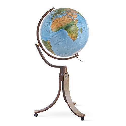 Waypoint Geographic Emily 20” Illuminated Decorative Globe Blue Ocean Styling