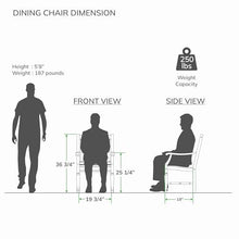 Cambridge Casual Texas 2-Piece Teak Wood Outdoor Dining Chair for Patio, Garden, or Backyard – Weather Resistant Teak Armchair with Ergonomic Design for Comfortable Outdoor Seating