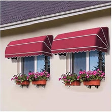 2pcs Water-Resistant Folding Awning Canopy for Doors & Windows Outdoor Patio Cover Weatherproof Shelter awnings