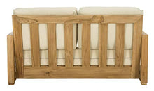 Safavieh Couture Montford Wood Loveseat Natural Teak/Beige