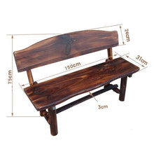 ERoomQ Wooden Garden Bench,Wooden Benches Outdoor, Terrace Balcony Lounging Chair,2 Seater Garden Chair,Outdoor Indoor Patio Wooden Seating Furniture (150cm)