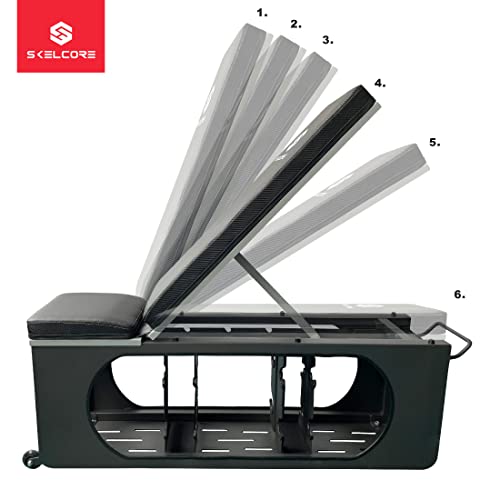 Skelcore Adjustable Storage Weight Bench Black