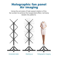 YHMMYSHX High Resolution 3D Hologram Fan 3x50cm LED Holographic Display Outdoor Advertising Splicing Projector for Business Store Signs, Bar Easy to Change Video
